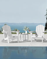 Folding Adirondack Chair, HDPE Adirondack Chair with 2 Cup Holders, Pre-Assembled Outdoor Fire Pit Chairs for Patio - Photo 2