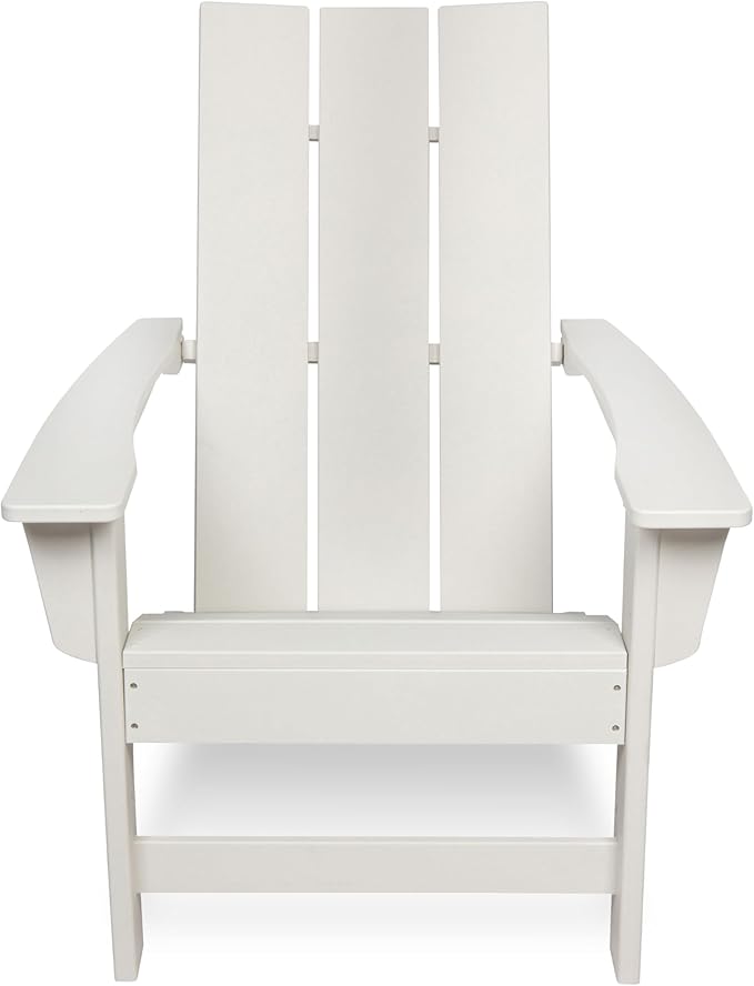 Shine Company Coastal Modern All-Weather Adirondack Chair, White