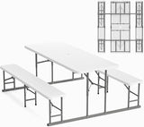 VINGLI Folding Picnic Table and Bench Set, Portable Outdoor Dining Furniture for Camping, Patio, Backyard - Photo 1
