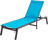 VEVOR Chaise Lounge Chairs Outdoor, Aluminum Patio Lounge Chairs with Adjustable 5-Position - Photo 6