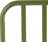 Deco 79 Metal Patio Outdoor Bench Slatted Patio Bench with Curved Armrests, Bench 44" x 22" x 36", Green - Photo 4