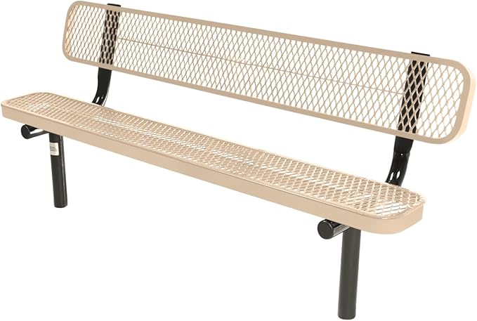 COATEDOUTDOORFURNITURE Coated Outdoor Furniture Heavy-Duty Outdoor Bench Thermoplastic Coated, Expanded Metal - Photo 1