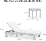 PURPLE LEAF Patio Chaise Lounge Modern Outdoor PU Leather Style Lounge Chair 4 Pieces with Adjustable Backrest Luxury - Photo 2