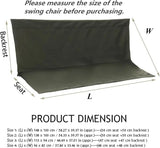 ASkinds Patio Porch Swing Seat Cover, 2/3 Seater Bench Swing Cushion Replacement Covers - Photo 5
