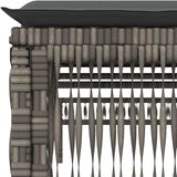 Sun Lounger Set of 3 Grey PE Rattan Standard with Adjustable Backrest and Removable Cushion Covers - Photo 8