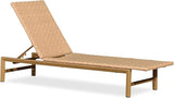 PURPLE LEAF Patio Chaise Lounge Rattan Chair Outdoor Pool Adjustable Recliner Wicker Lounger for Outside Woven - Photo 1