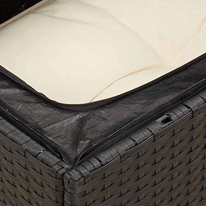vidaXL Garden Chair Black, Cream White