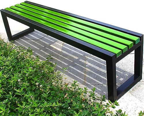 Weather Resistant Outdoor Metal Garden Bench - No Backrest, 100/120/150 cm - Stylish & Durable Patio Furniture for Gardens & Balconies