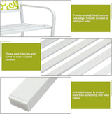 VINGLI Outdoor Bench for Patio Metal Garden Bench w/PVC Back Pattern - Photo 4