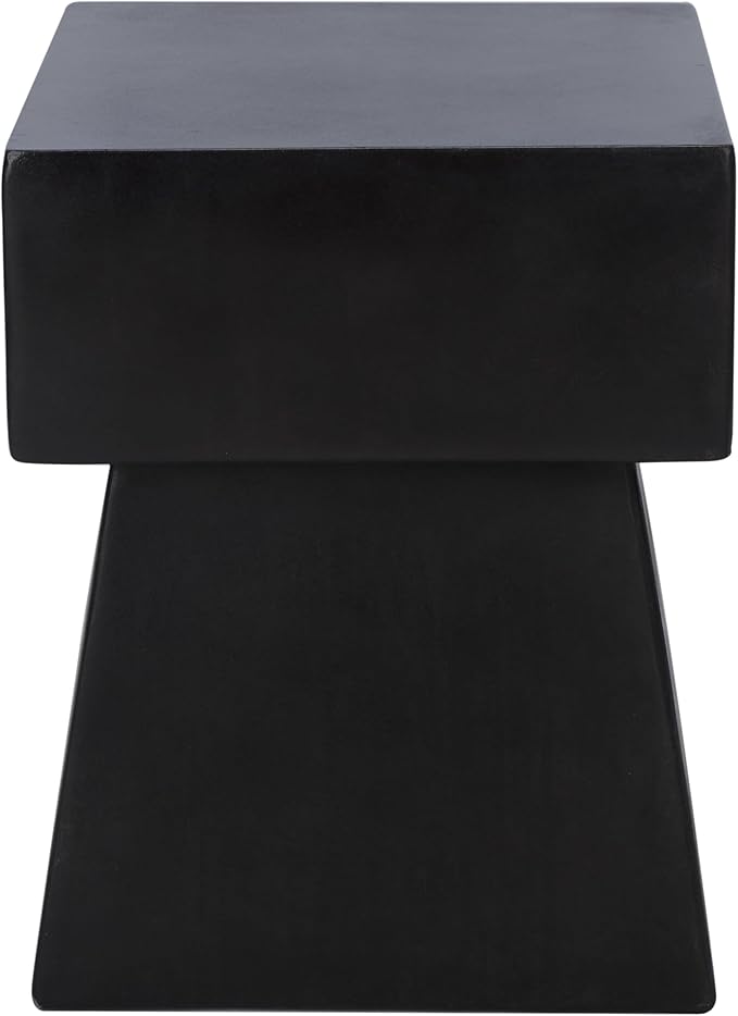 Safavieh Outdoor Zen Black Mushroom Modern Concrete Accent Table