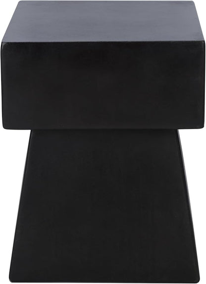 Safavieh Outdoor Zen Black Mushroom Modern Concrete Accent Table