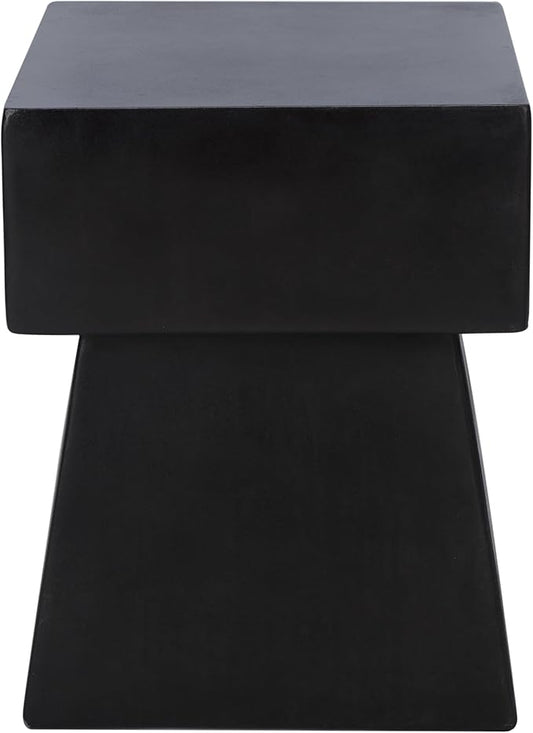 Safavieh Outdoor Zen Black Mushroom Modern Concrete Accent Table