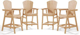 PASAMIC Tall Adirondack Chairs Set of 4, All-Weather HDPE Patio Chairs with Double Connecting Trays - Photo 1