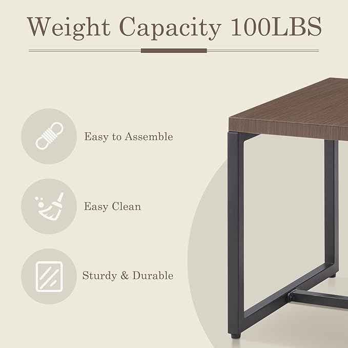 Belord Small Outdoor Side Table: 50 Lbs Weight Capacity Square Metal Patio Side Table with Anti-Rust Frame - Photo 4