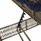 Outdoor Chaise Lounge Chair Grey, 78 x 37.8 x 21.7 in PE Rattan Adjustable Patio Sun Lounger with 5 Backrest Positions - Photo 8