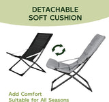 Abba Patio Heavy-Duty Outdoor Chaise Lounge Chair, Reclining Folding Camping Chair with Removable Footrest - Photo 6