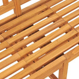 Solid Teak Wood 3-Seater Garden Bench with Convertible Center Table, Rustic Outdoor Patio Furniture for Backyard - Photo 7