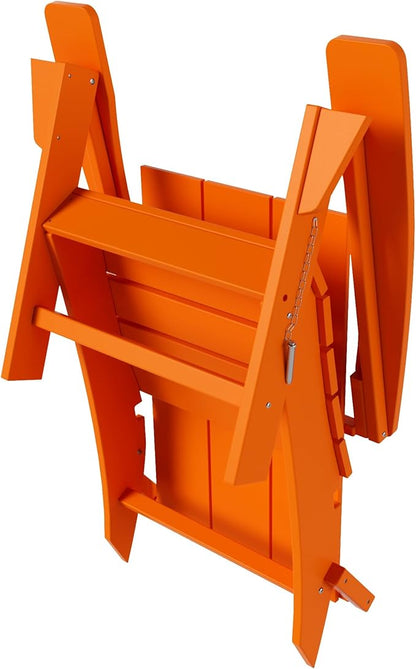 WestinTrends Ashore Modern Outdoor Folding Adirondack Chair (Set of 2), Orange