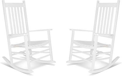 Shine Company Vermont Porch Rockers – White (Set of 2)