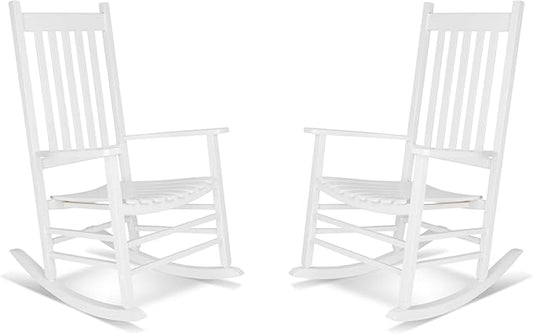 Shine Company Vermont Porch Rockers – White (Set of 2)