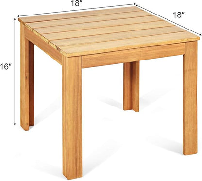Giantex Adirondack Chairs with Table, 3PCS Wooden W/Two Lounger Chairs with One Side Table for Yard, Patio, Garden, Poolside and Balcony Outdoor& Indoor Adirondack Chairs with Table Set