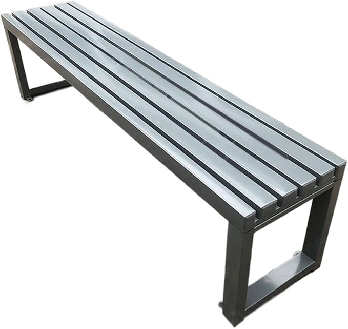 Outdoor Metal Garden Bench - Weatherproof Cast Iron with Sturdy Iron Frame for Patio and Park Use