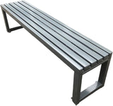 Outdoor Metal Garden Bench - Weatherproof Cast Iron with Sturdy Iron Frame for Patio and Park Use - Photo 1