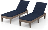 HAPPYGRILL Outdoor Chaise Lounge Chair Rattan Recliner Lounger with Removable Cushion & 3-Level Adjustable Backrest - Photo 1