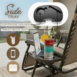 2-Pack Adjustable Zero Gravity Lounge Chair with Steel Mesh Fabric: Reclining Lawn Chair Featuring Comfort Pillow - Photo 7
