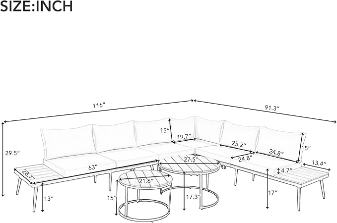 Quarte Modern Patio Furniture Set - Photo 3