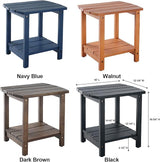Adirondack Side Table, Double Outdoor Side Tables 16.5" Solid End Tables - Photo 3