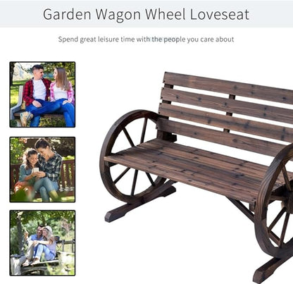 Yard Benches, Outdoor Garden Bench,Fir Wood Patio Park Bench, Patio Loveseat for Porch Garden Lawn Patio Seating Benches 41.5" L x 23.25" W x 29.5" H