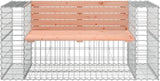 Garden Bench with Solid Douglas Wood and Galvanized Steel Frame, Rustic Gabion Design for Outdoor Patio Seating - Photo 4
