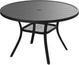 VICLLAX 47.2" Outdoor Round Patio Table for Lawn Garden - Photo 1