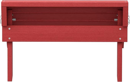 SERWALL Folding Adirondack Footrest, All Weather Adirondack Ottoman Without Assembly, Red