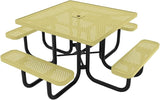 COATEDOUTDOORFURNITURE Heavy-Duty Portable Outdoor Picnic Table with Umbrella Hole - Photo 1