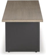 Signature Design by Ashley Bree Zee Contemporary Aluminum Outdoor End Table, Light Brown & Gray - Photo 4