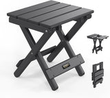 VINGLI Small HDPE Folding Side Table, Plastic Waterproof Portable Adirondack Coffee End Tables, All Weather for Patio - Photo 1