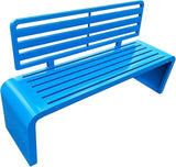Outdoor Metal Garden Bench, Weather Proof Porch Path Chair, with Backrest, park Benches，Patio Seating For 2-3 Person - Photo 1