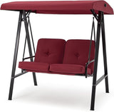 AECOJOY Outdoor Patio Swing Chair for Adults, 2-Seat Porch Swings with Adjustable Canopy - Photo 9
