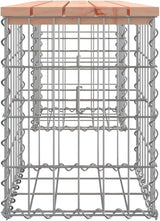 Douglas Fir Wood Outdoor Gabion Garden Bench Rustic Farmhouse Style Seating for Patio and Garden Durable Solid Wood - Photo 5
