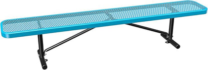 Ceridwen Park Benches for Weatherproof Commercial Outdoor Bench,Metal Frame Park Bench with Expanded Metal Mesh for Garden Bench,Rectangular Outdoor Benches for Outside Garden Lawn Yard Porch