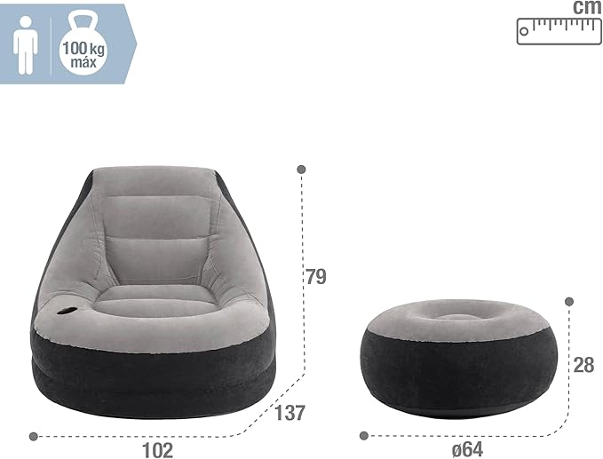 Intex Inflatable Ultra Lounge with Ottoman