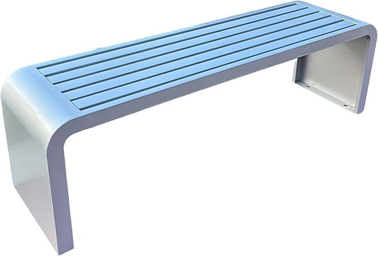 Garden Bench Backless, Patio Benches for Outdoors 100/120/150/180 Cm Outside Bench Seat Iron Steel Frame, Weatherproof Park Benches for Entryway Lawn Yard Balcony Decor(Black,100 cm/39.37 in)
