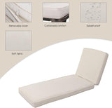 VINGLI Cast Aluminum Outdoor Chaise Lounge Chair and Side Table Set - Photo 3