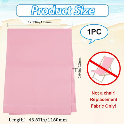 GORGECRAFT Pink Oxford Cloth Beach Sling Chair Replacement, 435*1165mm, Reclining, Waterproof, Portable, Easy to Use, Sunbathing, Garden, Courtyard, Beach, Relaxation