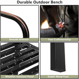 50inch Outside Bench Seats Chair Patio Outdoor Garden Bench, Patio Park Bench, Front Porch Bench - Photo 6
