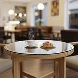 48 inch Round 1/4" Thick Pencil Polished Edge Glass Table Top with 6 Bumpers - Tempered - Photo 8