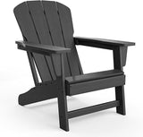 Modern HDPE Plastic Adirondack Chair - Oversize 380 LB Poly Lumber Weather Resistant Firepit Chair - Outdoor Patio - Photo 1