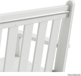 POLYWOOD GNB48WH Vineyard 48" Bench, White - Photo 7